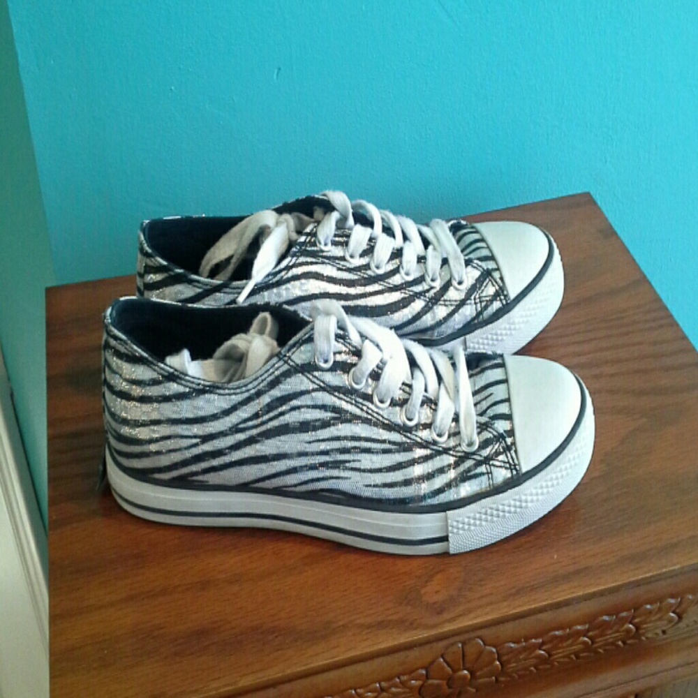 Sparkly zebra shoes